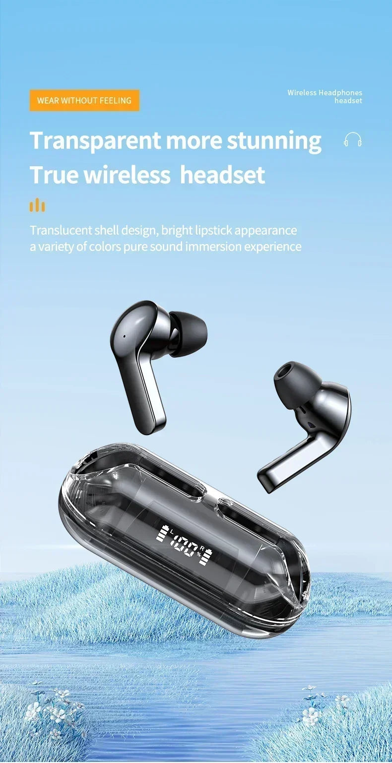 Wireless Mini Earbuds LED Power Digital Display TWS Wireless Headset Stereo Sound Bluetooth Headphones