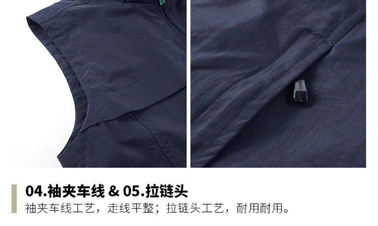 New 2026 Men's Lightweight Outdoor Vest Work Hiking Fishing Photo Travel Vest Men Running Sports Sleeveless Coats Mesh Waistcoat