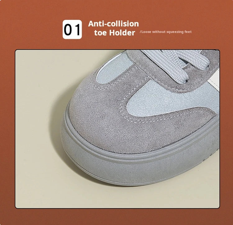Sports and Leisure Shoes for Women 2025 New Fashionable High Top Shoes Flat Bottomed Lightweight and Comfortable Work Boots