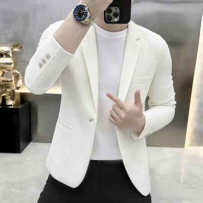 Blazer, Men, Fashionable, for Weddings, for Casual Wear, for Hosting, Slim-fit, Gentlemanly, for Banquets, for Business. Blazer