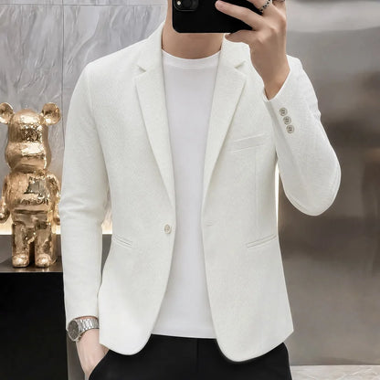 Blazer, Men, Fashionable, for Weddings, for Casual Wear, for Hosting, Slim-fit, Gentlemanly, for Banquets, for Business. Blazer