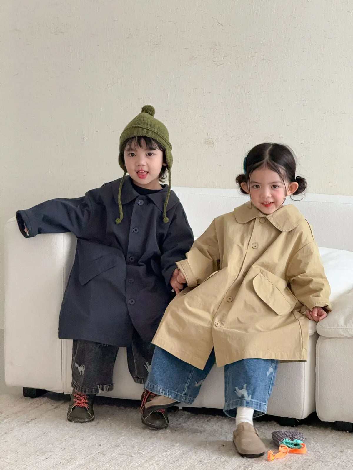 Children Clothe Skids Denim Pants Loose Boys Girls Autumn 2026 New Casual Fashionable Kids Loose Casual Wide-leg Pants