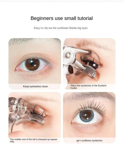 Dual-Type Eyelash Curler with Comb – Wide &amp; Partial Clip Options, Waterproof, Long-Lasting, Natural Curl, Unisex Certified