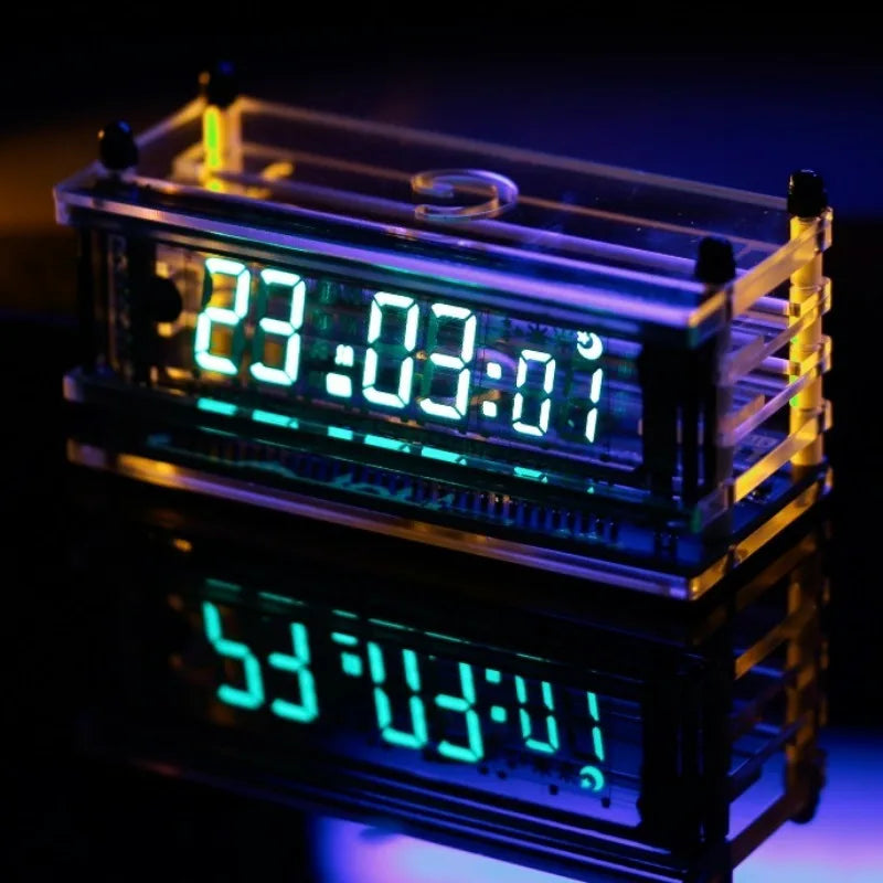 LED Modern Table Clocks Cyberpunk Style Electronic Desk Clock Desktop Ornaments Miniature Luxury Creative Home Decoration