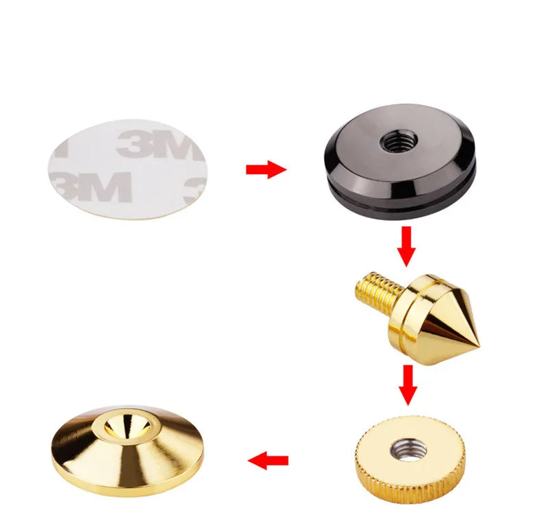 Speaker Stand Speakers Spikes Accessories Isolation Stands For Audio Amplifier Turntable Player Shockproof Foot Pad 26mmx28mm