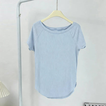 Yoga Clothes for Women 2026 New Style Tops, Lazy Style Summer Nude-Feel Yoga Clothes, Loose Fit, Cover-Up, Suitable for Outdoor Running and Sports