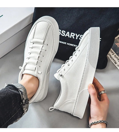 Sneakers for Men  Fashion Casual Lace Up Round Toe Flat White mens Running Sport Shoes Zapatillas Deportivas Hombre