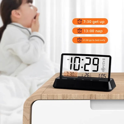 Electronic Clock New Ornaments Desktop Creative Digital Alarm Clock Living Room Calendar High-end Home Decoration