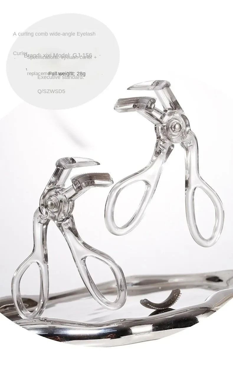 Dual-Type Eyelash Curler with Comb – Wide &amp; Partial Clip Options, Waterproof, Long-Lasting, Natural Curl, Unisex Certified