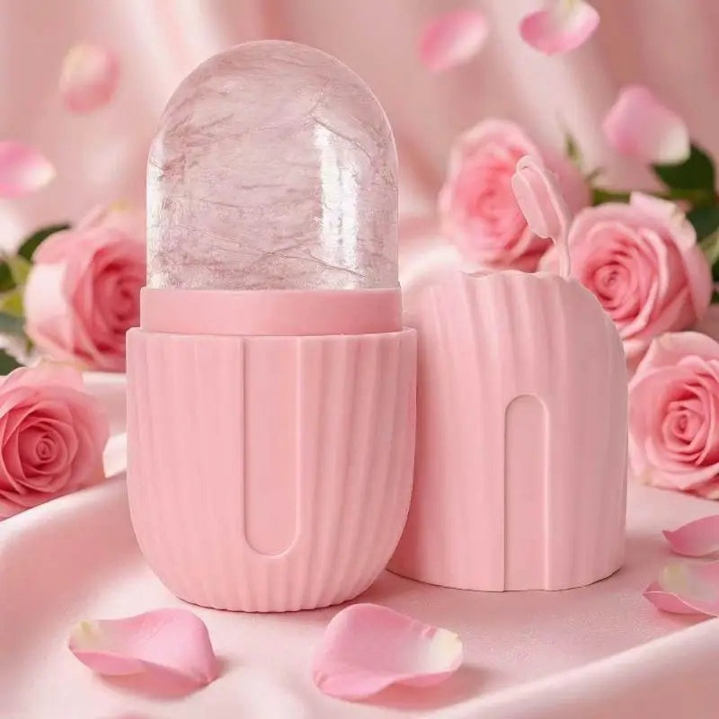 Ice Face Roller Ice Cube Beauty Massage Silicone Ice Mold For Eye Puffiness Ice Facial Roller Shrink Pores