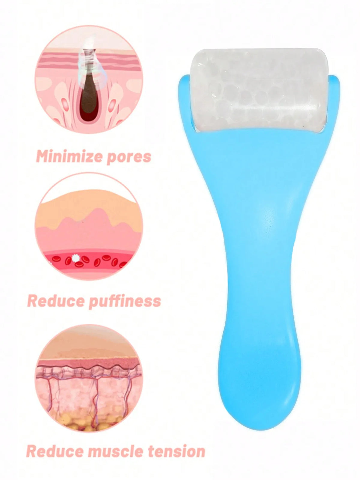 Ice Face Roller Massager Facial Lifting Massager Body Handheld Rolling Massager Wrinkle Remover Massager Skin Care Beauty Tools