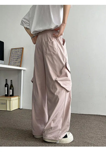 2026 Trendy Retro Wide-Leg Cargo Pants for Men- High Waist Utility Streetwear, Comfortable &amp; Stylish Casual Fashion Pants M-8XL