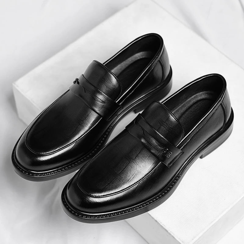 Male Shoes High Quality Fashion Men Business Shoes Italian Handmade Shoes Genuine Leather Loafers Slip-ons Men Casual Footwear