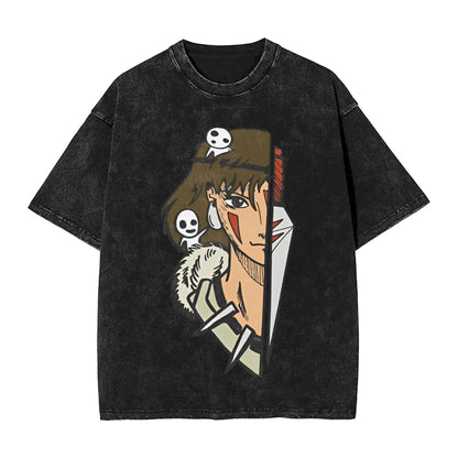 Men P Princes M Mononoked T Shirts Clothes Summer Streetwear Short Sleeves T-Shirt O Neck Hipster Loose Tee Shirt Wholesale