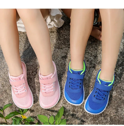 Kids Wide Barefoot Shoes Minimalist Boys Girls Sneakers Lightweight Non Slip Children Walking Shoes Casual Skate Flat