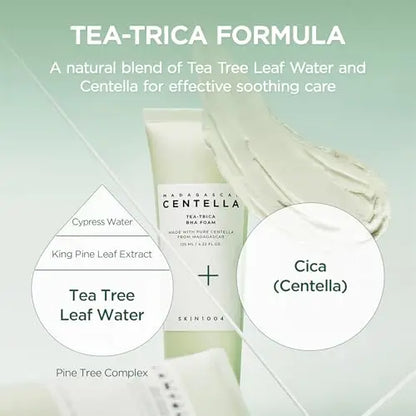 SKIN1004 Centella Cleanser Foam Series 125ml Poremizing/Ampoule/Tea-Trica BHA/Tone Brightening Face Wash Sensitive Skin K-Beauty