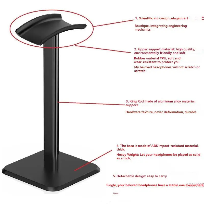 Universal Headphone Stand Display Bracket Hard Plastics Headset Holder For Head Gaming Earphone Desktop Earphones Support Holder