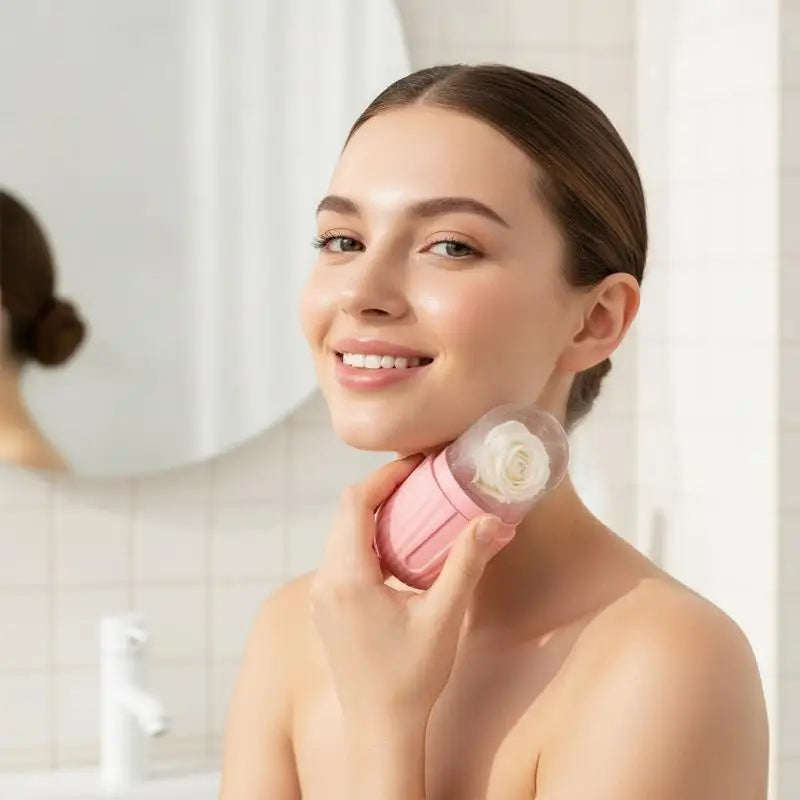 Ice Face Roller Ice Cube Beauty Massage Silicone Ice Mold For Eye Puffiness Ice Facial Roller Shrink Pores