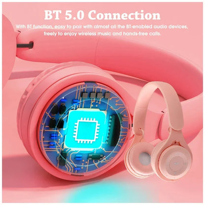 Hifi Sound Bluetooth Headphones Wireless Over-Ear Headsets with Microphone Noise Reduction Comfortable for Travel And Home Use