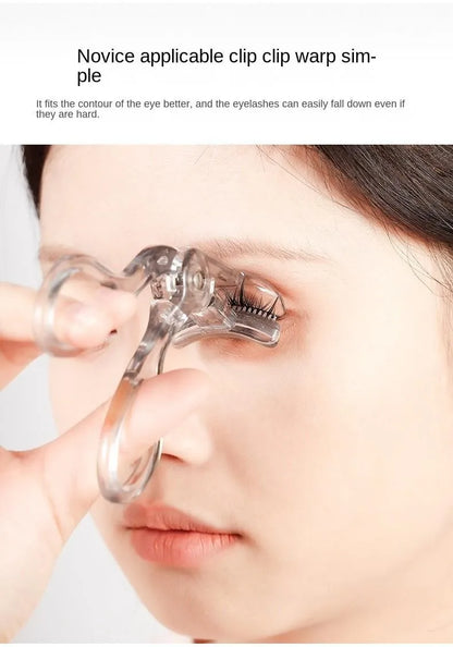 Dual-Type Eyelash Curler with Comb – Wide &amp; Partial Clip Options, Waterproof, Long-Lasting, Natural Curl, Unisex Certified