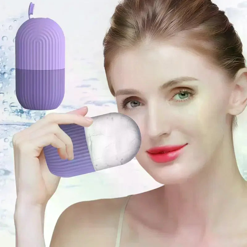 Ice Face Roller  Beauty Massage Silicone Ice Mold For Eye Puffiness Ice Facial Roller Shrink Pores Multifunctional Mold