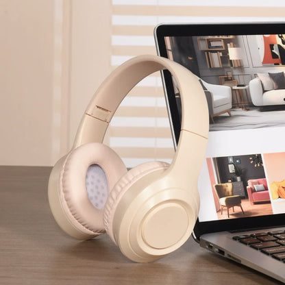 Wireless Over-Ear Bluetooth Headphones, Long-Lasting Battery Life, Foldable Design for Easy Storage, Low Latency for Gaming