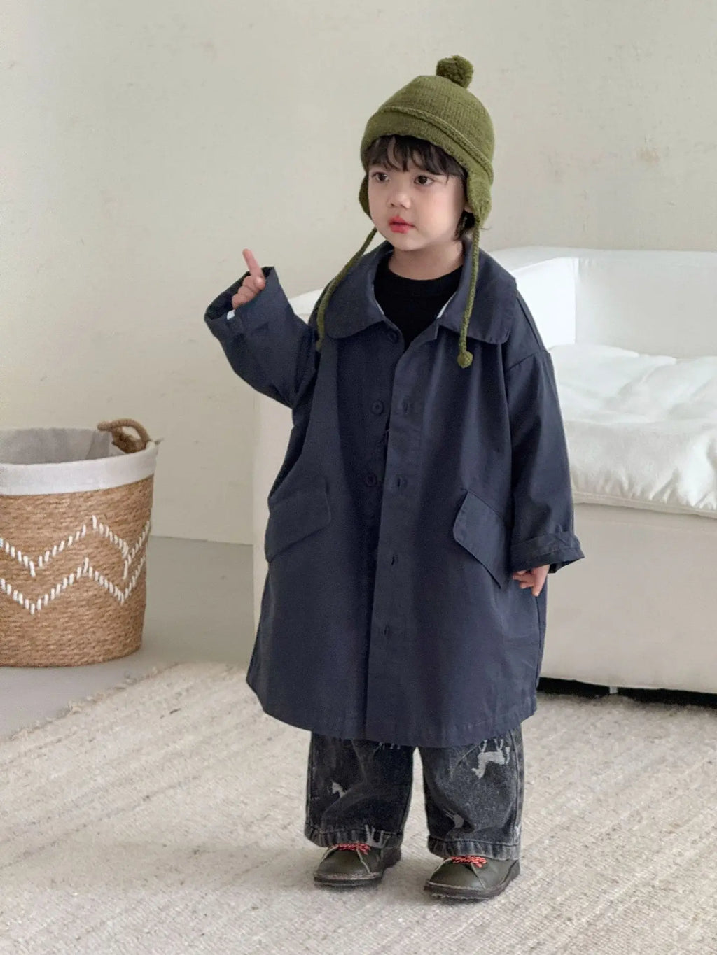 Children Clothe Skids Denim Pants Loose Boys Girls Autumn 2026 New Casual Fashionable Kids Loose Casual Wide-leg Pants
