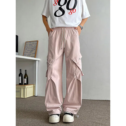 2026 Trendy Retro Wide-Leg Cargo Pants for Men- High Waist Utility Streetwear, Comfortable &amp; Stylish Casual Fashion Pants M-8XL