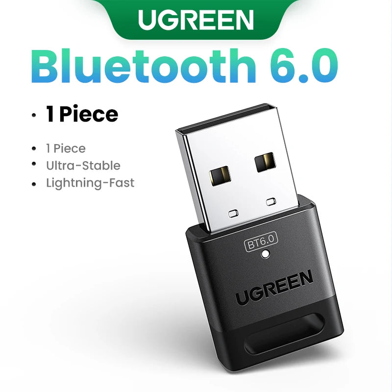 USB Bluetooth Adapter, Bluetooth 6.0 Dongle for PC Windows 11/10/8.1, Receiver &amp; Transmitter for Keyboard/Mouse