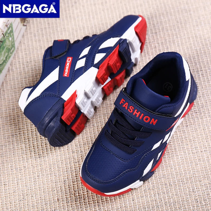 Kids Fashion Sneakers Outdoor Sport Boys Tennis  Comfort Leather Running Shoes Lightweight  Children&