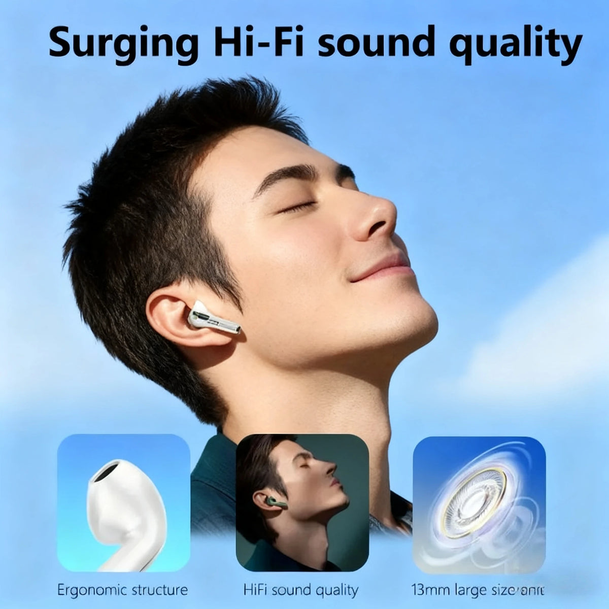 Bluetooth Headphones - Premium Wireless Earbuds with Superior Sound Quality and Long Battery Life for Music and Calls