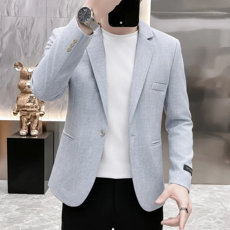 Blazer, Men, Fashionable, for Weddings, for Casual Wear, for Hosting, Slim-fit, Gentlemanly, for Banquets, for Business. Blazer