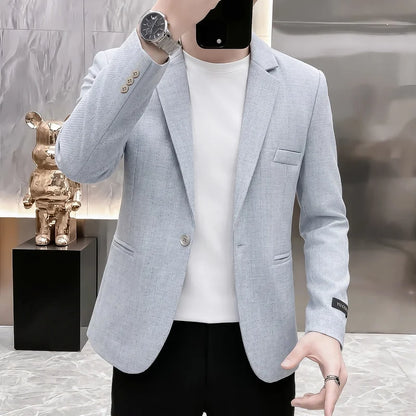 Blazer, Men, Fashionable, for Weddings, for Casual Wear, for Hosting, Slim-fit, Gentlemanly, for Banquets, for Business. Blazer