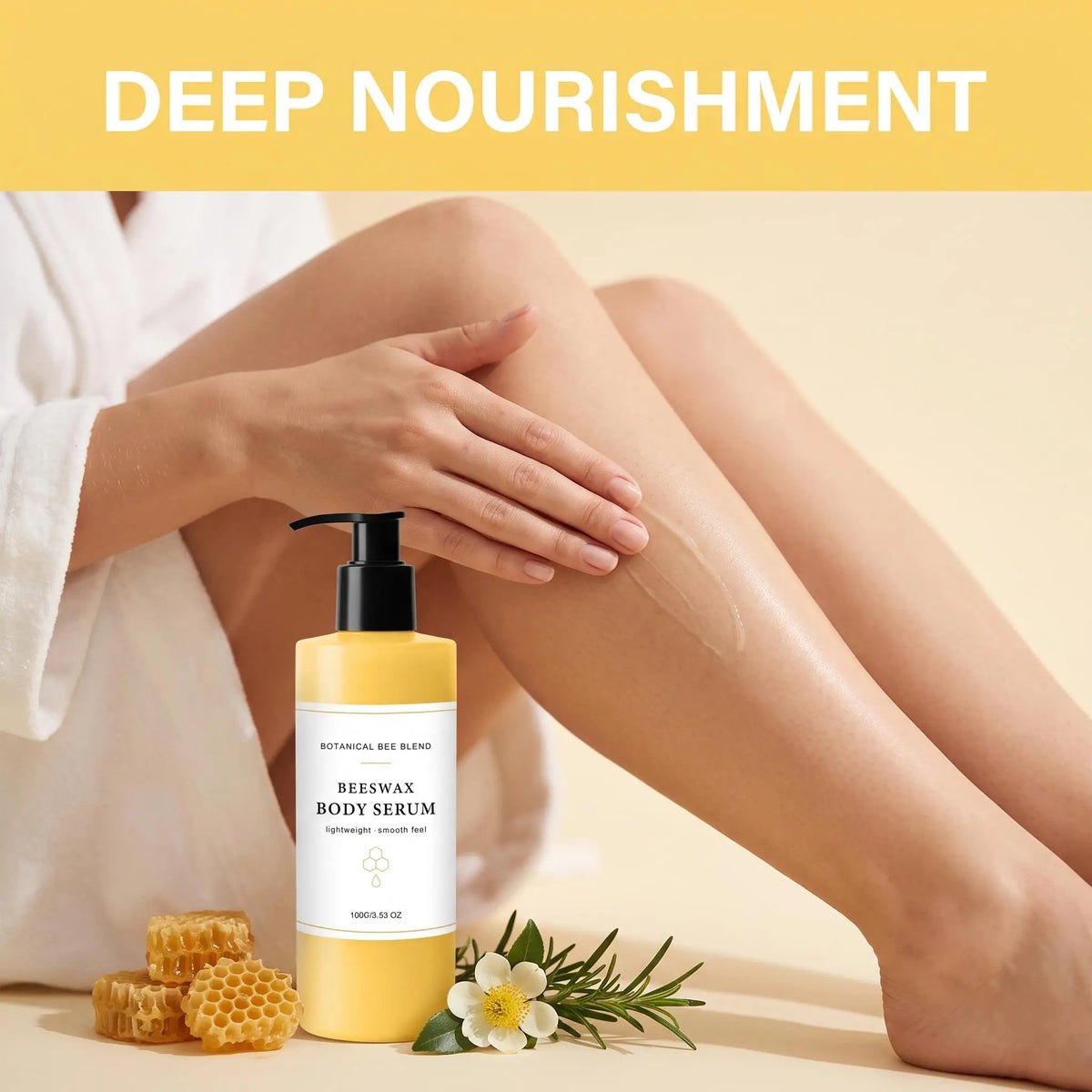 Beauty Bees Body Serum For Crepey Skin,Making Radiant-Looking Long Lasting Hydration Skin Waterless Glowing Body Oil Moisturizer