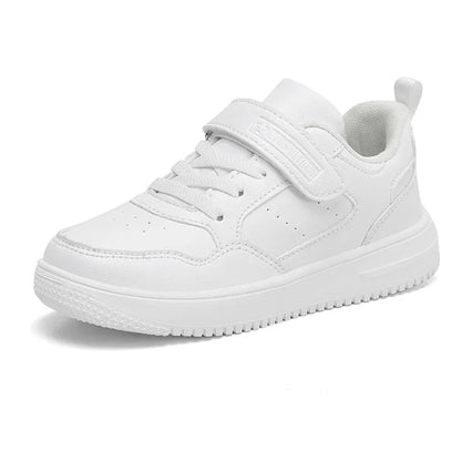 Kids School Sports Walking Shoes Fashion White Casual Sneakers for Boys &amp; Girls Non-Slip Soft Sole Children&