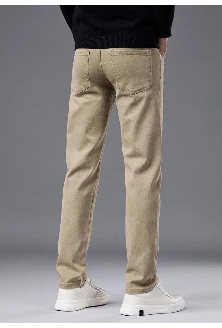 Slim Fit Straight Leg Jeans Men's Summer New Style High End Thin Denim Pants Versatile Casual Wear Breathable Wear Resistant