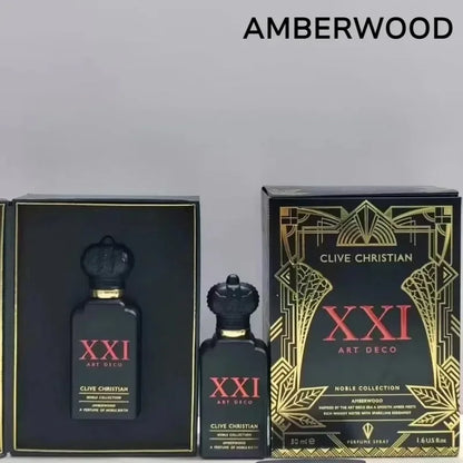 Clive Christian Mens Perfume 50ml Long Lasting Amberwood Fresh Fragrance Jasmine Rose Sandalwood Amber Musk Elegant Scent