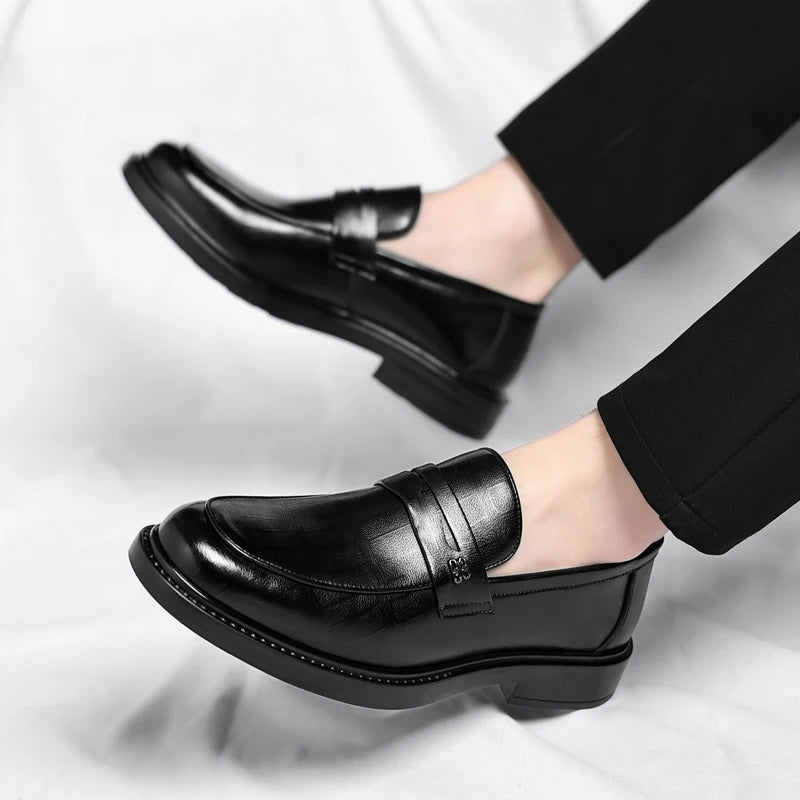Male Shoes High Quality Fashion Men Business Shoes Italian Handmade Shoes Genuine Leather Loafers Slip-ons Men Casual Footwear