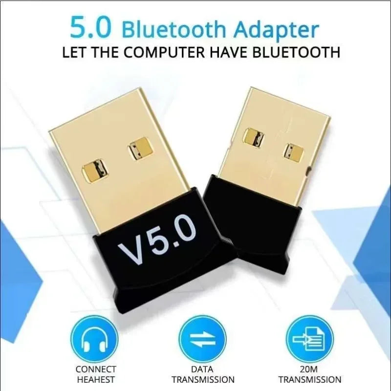 USB Bluetooth 5.0 Adapter Wireless Bluetooth 5.0 Dongle Adapter For PC Laptop Wireless Speaker Audio Receiver USB Transmitter