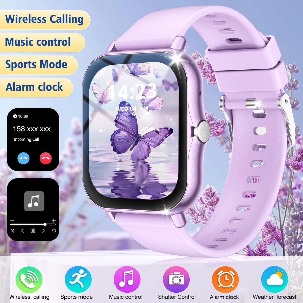 Smart Watch With Wireless Calling, Multi-Sport Modes, Message Reminders, Sports Watch For Iphone/Android