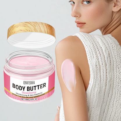 Skin Care Strawberry Face Body Butter Lotion Cream Whitening Deeply Moisturizing Brightening Remove Melanin Elasticity Lifting