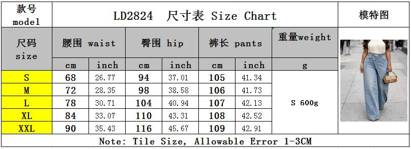 Wide Leg Jeans Women High Waist Asymmetrical Wrap Front Y2K Vintage Baggy Straight Long Denim Casual Plus Size Streetwear