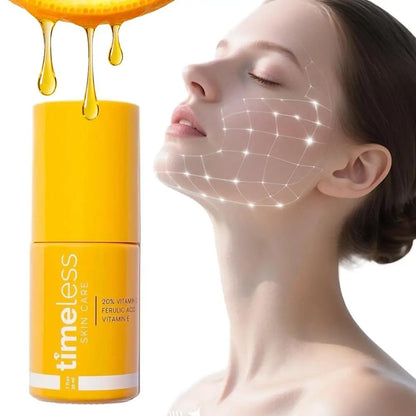 30ml Skin Care Timeless Brighten Skin Tone Reduce Dullness Collagen Antioxidant Serum 20% Vitamin C Vitamin E Ferulic Acid Serum