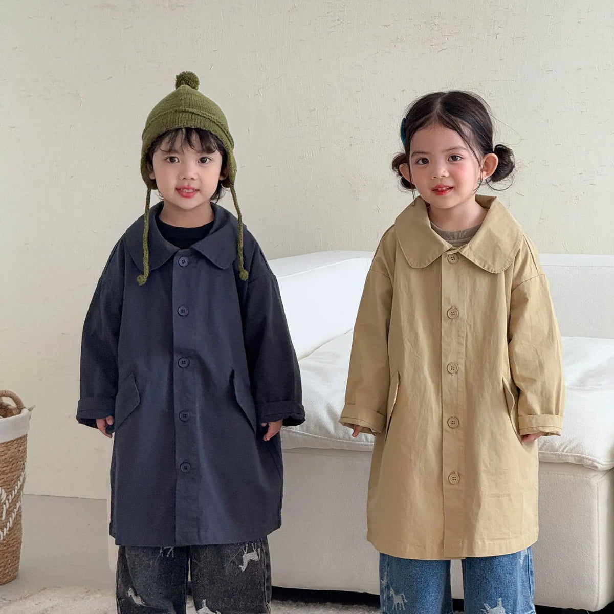 Children Clothe Skids Denim Pants Loose Boys Girls Autumn 2026 New Casual Fashionable Kids Loose Casual Wide-leg Pants