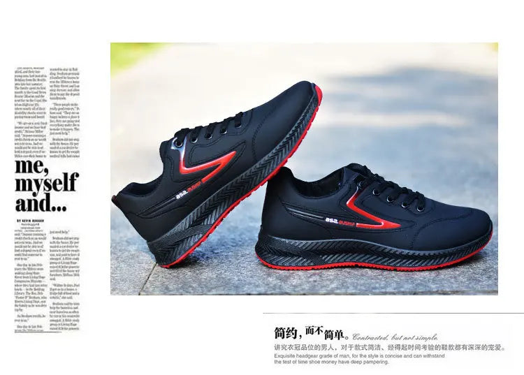 Men's Shoes for Autumn and Winter Are Waterproof, Versatile, Anti-Slip, Sports and Casual Shoes, and Men's Low-Top Running Shoes