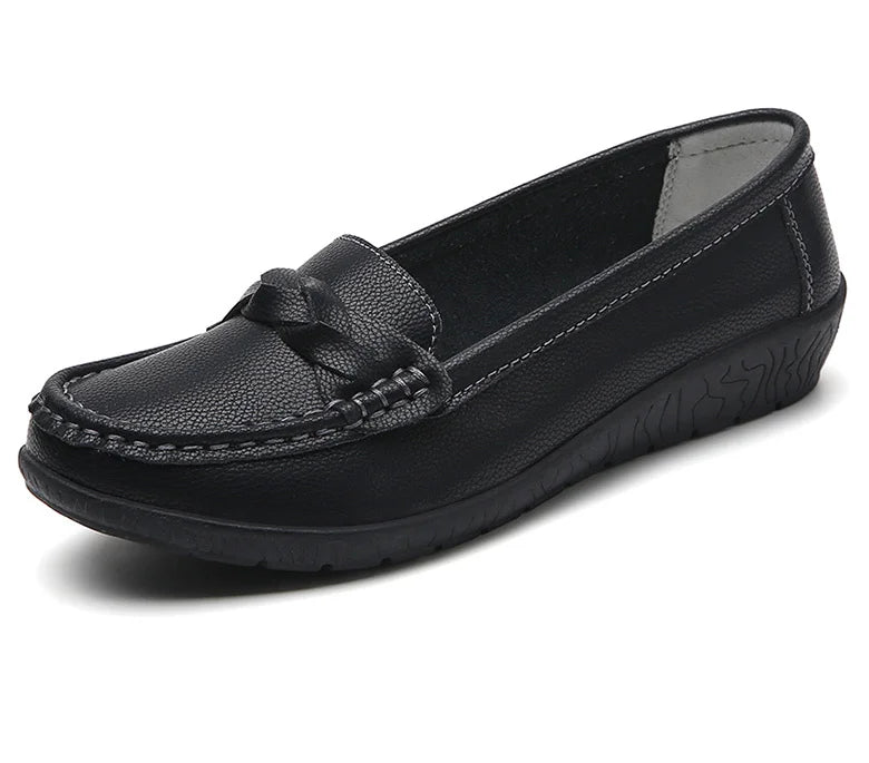 Woman Shoes 2025 New Soft Leather Flat Shoes Women's Loafers Flats Casual Shoes Women Footwear Female White Zapatos De Mujer