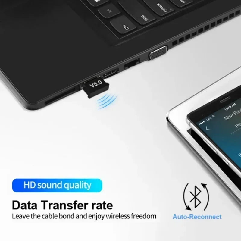 USB Bluetooth 5.0 Adapter Wireless Bluetooth 5.0 Dongle Adapter For PC Laptop Wireless Speaker Audio Receiver USB Transmitter