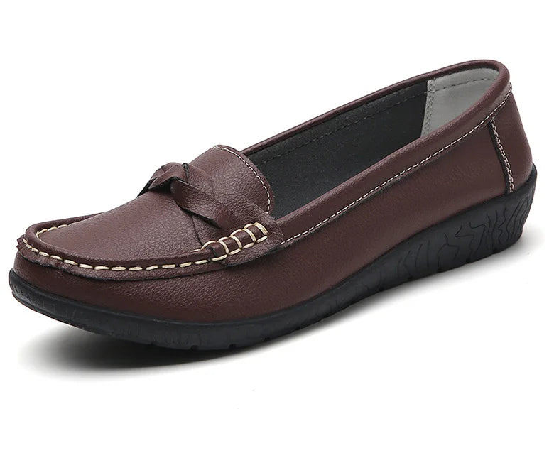 Woman Shoes 2025 New Soft Leather Flat Shoes Women&