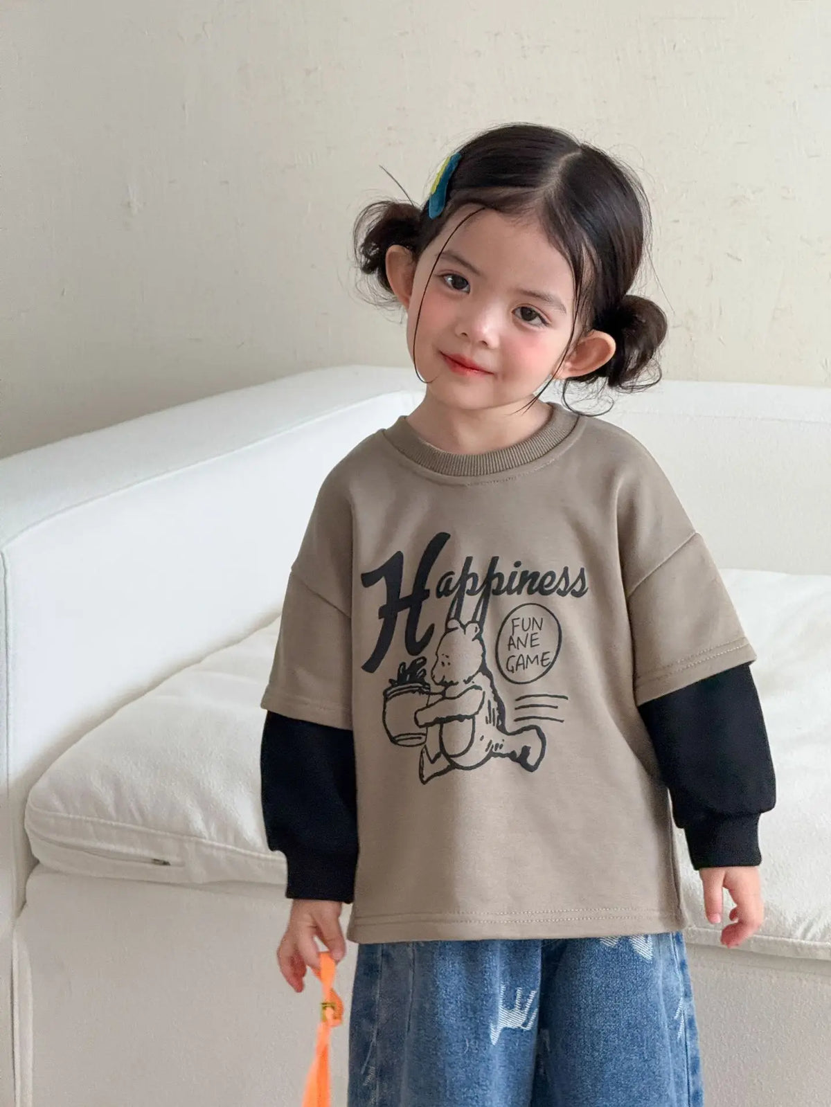 Children Clothe Skids Denim Pants Loose Boys Girls Autumn 2026 New Casual Fashionable Kids Loose Casual Wide-leg Pants