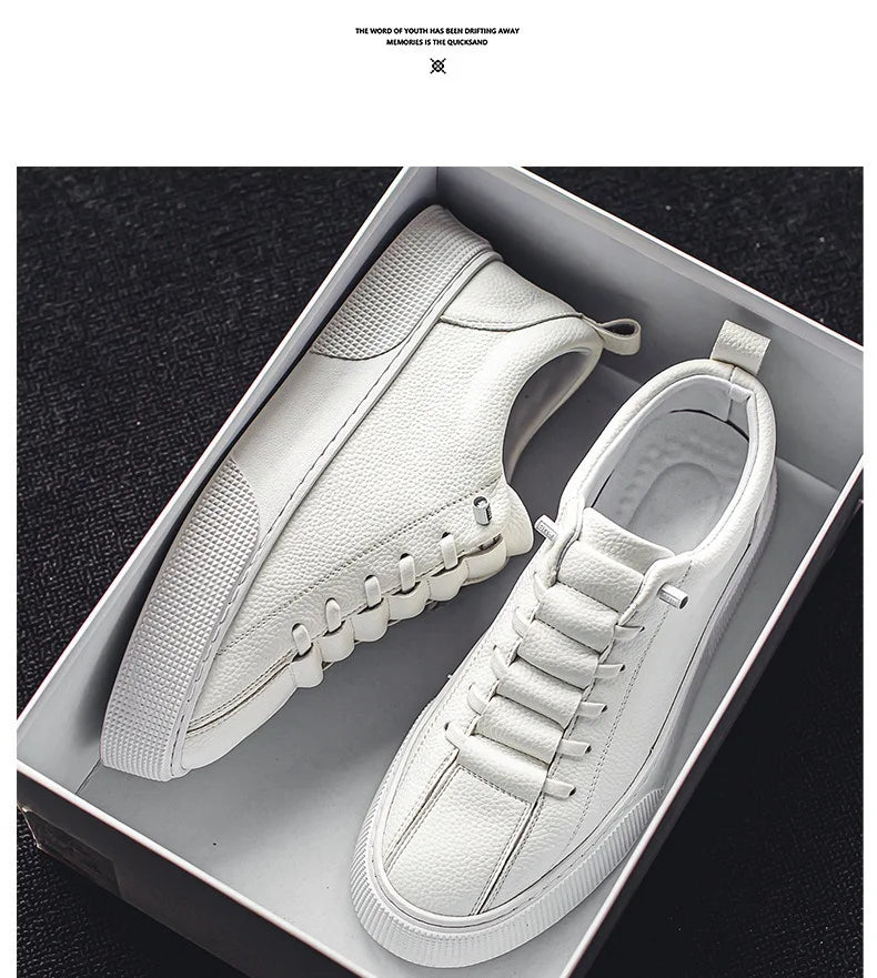 Sneakers for Men  Fashion Casual Lace Up Round Toe Flat White mens Running Sport Shoes Zapatillas Deportivas Hombre